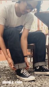 CELANA DENIM SELVEDGE JACK LABEL BLACK INDIGO-CELANA SELVEDGE ACCENT 14 OZ Jeans Berbahan 100% Katun Pakaian Kasual Musim Gugur - Lazada