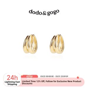 DODO.GOGO | Hoa Tai Khuyên Vàng Hai Lớp Cho Nữ