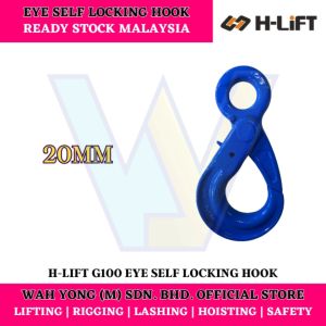 H-LIFT G100 EYE SELF LOCKING HOOK / LATCHLOK HOOK (20MM)