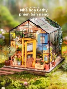 JINWUCHUANGYI | Mô Hình Thu Nhỏ Nhà Hoa Cathy DIY Art