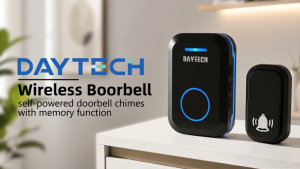 Daytech Wireless Doorbell Self Powered No Battery Waterproof Door Bell Chime 200M Long Range 60 Ringtones for Home/Office/Store DB50