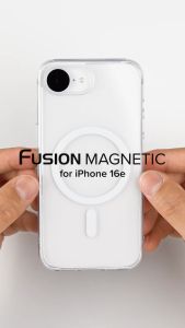 RINGKE® FUSION MAGNETIC iPhone 17e/ 16e Minimalist Crystal Clear Shockproof Compatible w/MagSafe Support Case