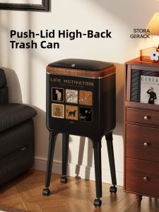 MEISD | With Lid Retro Style Aesthetic High-End Large Capacity Big Size Wheel Bin