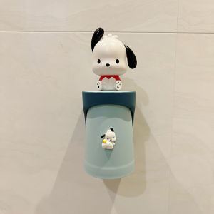 Childrens Magnetic Hanging Toothbrush Cup Holder Cinnamon Girl Bathroom Set Plastic Cartoon Style Wall Mounted Organizer