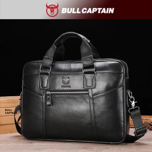 Túi Đựng Laptop BULLCAPTAIN 15.6 Inch Dành Cho Nam Chất Liệu Da Tổng Hợp Kiểu Dáng Cặp Tài Liệu Dung Tích Lớn Nhiều Ngăn Thích Hợp Cho Văn Phòng Và Đi Chơi.