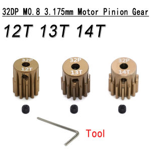 RC Motor Metal Gear 32DP M0.8 3.175mm / 48P 3.175mm 12T-32T Pinion Gear for 1/10 Traxxas Tamiya Arrma HSP HPI RC Model Car Parts