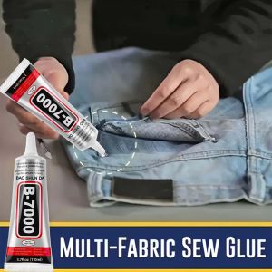 B-7000 Strong Fabric Glue Transparent Quick Dry Fabric Patching Glue Multipurpose Waterproof Fabric Sewing Glue Repair Tool4pcs