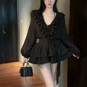 GUZILIAN | Áo Lót Pháp Sweet & Spicy V-Neck Tay Voan