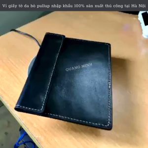 Ví đựng giấy tờ xe ô tô da bò Pullup nhập khẩu.