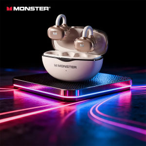 Monster | Monster Airstar A02 OWS Ear Clip Earphones 360° Stereo Wireless Bluetooth 6.0 Headphone IPX4 Waterproof TWS Sports EarBuds