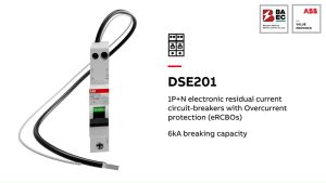 ABB  DSE201 M C20 AC30 - N Blue Residual Current Circuit Breaker with Overcurrent Protection