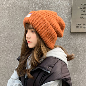 Extra Large Knitted Wool Hat for Women Casual Style Winter Warm Ideal for Round Faces Mens Trendy Dome Shape Hat