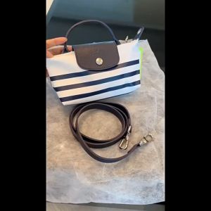 LC LE PLIAGE MARINIERE Crossbody Canvas Striped Shoulder Bag