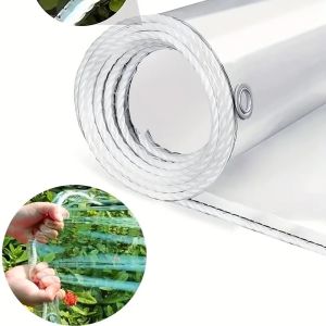 Windproof and waterproof transparent PVC waterproof cloth with holes weather resistant and durable foldable rain cover