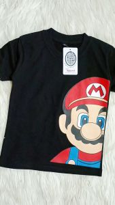 KFS 42 Baju Kaos Mario Bross Anak Laki Laki Perempuan Cotton 30s 1-10 Tahun