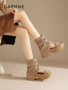 Daphne | Hollow Thick Heel Rome Summer Womens Cool Boot