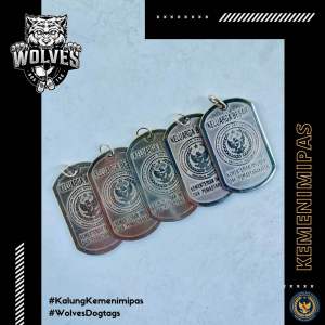 Kalung kemenimipas / dogtags kemenimipas / Kalung pemasyarakatan / kementerian imigrasi dan pemasyarakatan / aksesoris kemenimipas Bandul Rantai