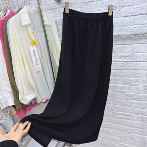 Váy Dài Đến Đầu Gối Cạp Cao Màu Đen Mỏng Thẳng Che Mông Sau Hở Vai Váy Ngắn Thời Trang Mùa Hè Cho Nữ