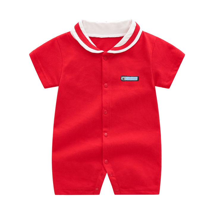 One Month Old Baby Clothes Amoi Give Birth Short Sleeve Rompers Suit