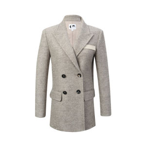 Wool Blend Commuter Suit Double-breasted Womens Blazer