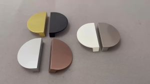 2Pcs Half Moon Aluminum alloy Cabinet Handles Wardrobe Semicircle Knobs Furniture Handles for Cupboard Drawer Dresser