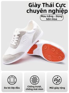 WUYINXIANG | Giày Tai Chi Chuyên Nghiệp Cao Cấp cho Nam Da & Đế Bò