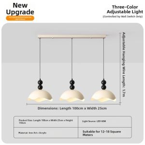 OUCHAO | Modern French Creamy Vintage Style Dining Room Pendant Light