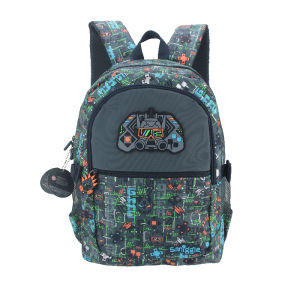 Austria Smiggle กระเป๋านักเรียนสำหรับเด็กเป้สะพายคอมพิวเตอร์เครื่องดื่มสีรุ้งระหว่างดวงดาวขนาด16นิ้ว