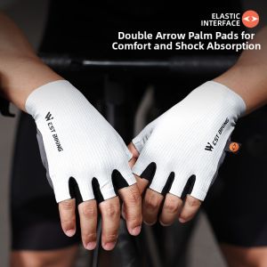 West Biking | Shock Absorbing Palm Pad Cycling Gloves Half Finger