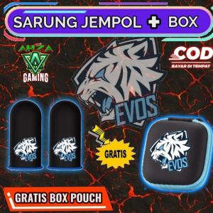 BOX Sarung Tangan Jari Jempol Gaming - 1 Set/2 Pasang - GAME ML PUBG FF - E-SPORT RRQ EVOS ONIC - ORIGINAL PREMIUM BARU