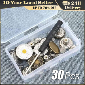 10/30PCS  Instant Buttons 17 Mm Replacement Jeans Buttons Alloy Removable Buttons Easy Clip Snap Buttons Instant