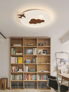 Ultra-Thin Walnut-Colored American Retro LED Childrens Lamp Cartoon Bedroom Bookroom Light Middle-Aged Baby Lamp