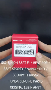 Gigi Pinion Original Beat FI / Beat Pop / Beat Sporty / Vario 110 FI / Scoopy FI Kasar KZL KD33