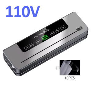 Electric Vacuum Sealer Food Sealing Machine With 10pcs bags Household Sealed Storage Seal UV Sterilization Built-in Cutter Knife