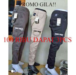 bonus besar 100 RIBU DAPAT 3 PCS CELANA CARGO PANJANG PRIA DEWASA CELANA PANJANG CARGO COWOK CELANA PANJANG PRIA DEWASA RIP PINGGANG KARET CELANA CARGO CELANA PANJANG PRIA TERBARU 2024 BISA COD GRATIS ONGKIR