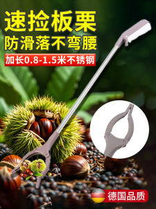 Pick up Chestnut Handy Gadget Pick up Chestnut Pick up Fruit Tool Not Bent down Pick up Clip Anti-Slip and Anti-Drop Thickened Stainless Steel