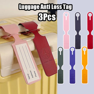 Strip Luggage Tags PU Leather Anti Loss Airplane Check-in Label Pendant Colorful Boarding Tag Travel Trolley Suitcase Accessories