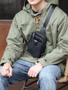 WANYE | Genuine Leather Small Chest Bag for Men
