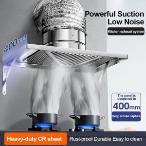 JF New stainless steel range hood wall mounted new silent high air volume exhaust fan