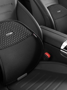 New Ice Silk Car Seat Cushion Breathable All-Season Universal Office Chair Lumbar Support Pillow Backrest Pad Polyester Fiber