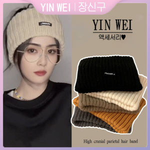 YIN WEI Sports knit hair band hat female 2024 new head scarf wool head cover forehead windproof sports cold cap
