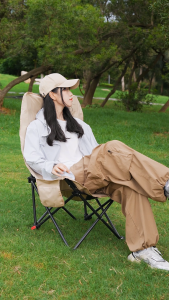 【 Super Tribe 】เก้าอี้พับกลางแจ้ง เก้าอี้ตั้งแคมป์แบบพกพา เก้าอี้พระจันทร์เพิ่มความสูง เก้าอี้ปิกนิกตกปลาชายหาด