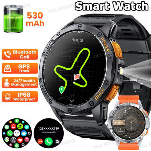 GPS Smart Watch Women Men 1.43 Inch AMOLED Display Support Compass Galileo NAVIC 5ATM Waterproof LED light Smartwatch Women Men