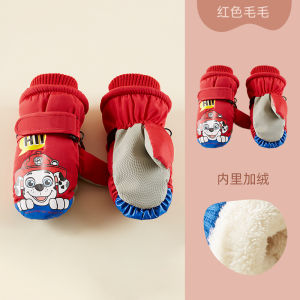 Genuine Paw Patrol Children Ski Gloves Kids Windproof Plus Velvet Mittens Winter Warm Thick Snowboard Snow Gloves Skiing Mitten
