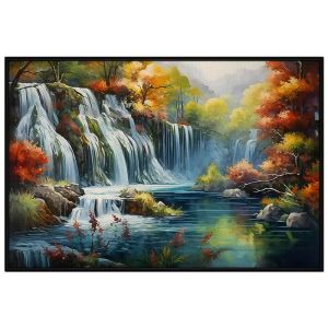 Tranh phong cảnh thác nước. Tranh treo tường dán tường Canvas CGI-11