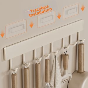 DANBIYIN | Ivory No-drill Kitchen Hook Rack