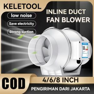 4" 6" 8" Inch Exhaust Fan Dapur Hexos Penyedot Home Silent Pipe Turbocharged Duct Exhaust Fan Dinding Udara Inline Duct Blower Dapur Penghisap Asap Dapur Suitable Untuk Kamar Mandi Dapur Dan Kantor