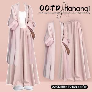 Korean Ambient Style Light French Fashion Dress Womens Autumn Loose Sensation Yadan Wind Set Stop Skirt Three Piece Set Long Sleeve