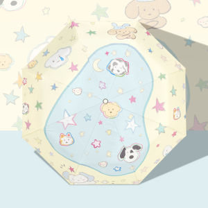 Cute Portable Automatic Folding Umbrella Womens Sunny Rain Two-use Sunshade High Aesthetic Value Cartoon Design Steel Rod