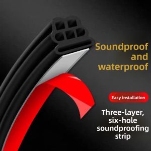 MONLEYTA | Car Door Seal Strip Soundproof Double Layer Full Vehicle B-Pillar Front Hood Trunk Windproof Truck Accessories Rubber Weatherstrip